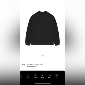 Fear of God Black Long Sleeve Shirt